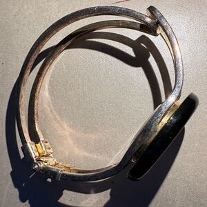 Anne Klein Chic Black and Silver Watch Bracelet